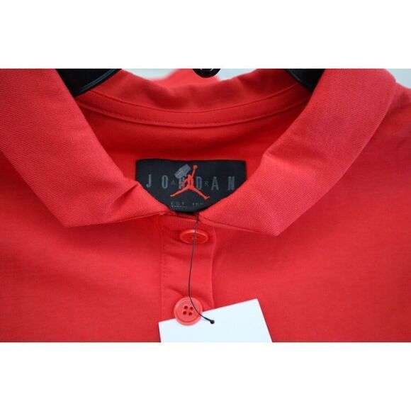 Jordan DQ7910-657 Women's Sz Medium Red Short Sleeve Polo Shirt - Picture 4 of 10